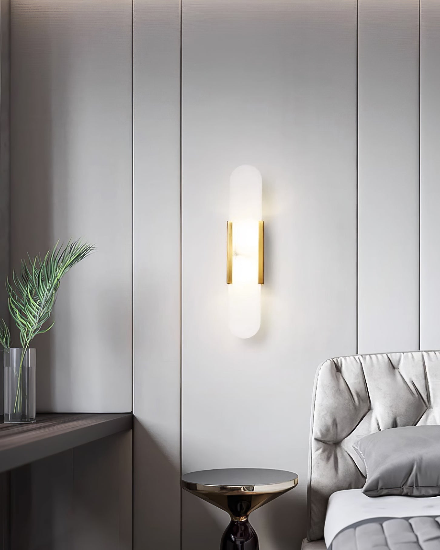 Högkvalitativ Alabaster Vägglampa med Modern Design
