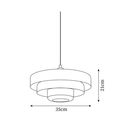Enkelhuvud Bauhaus Järn Pendellampa