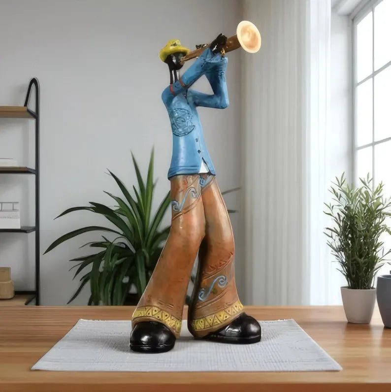 Väggkonst Resin Jazzmusiker Skulptur