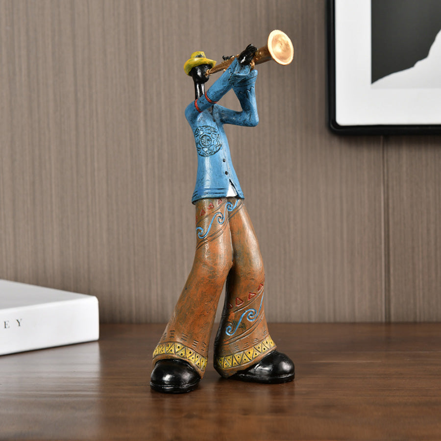Väggkonst Resin Jazzmusiker Skulptur
