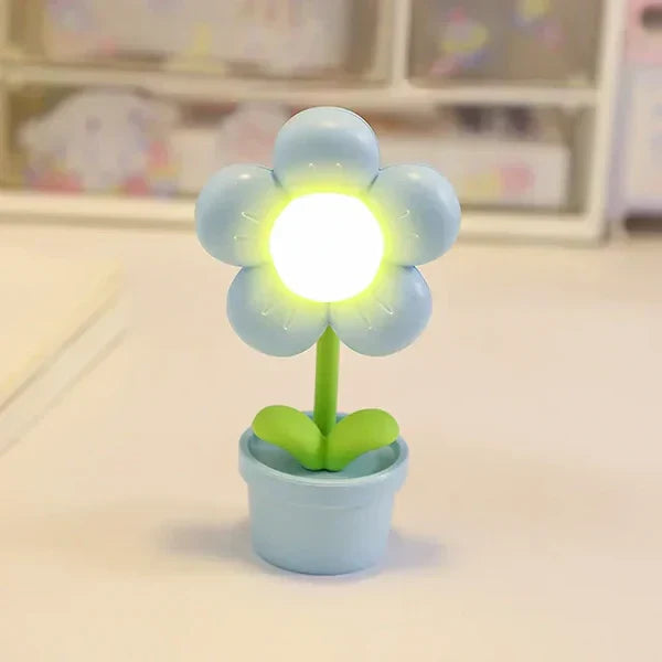 Söt blomster-nattlampa för barn – LED bordslampa i blomsterdesign för barnrummet