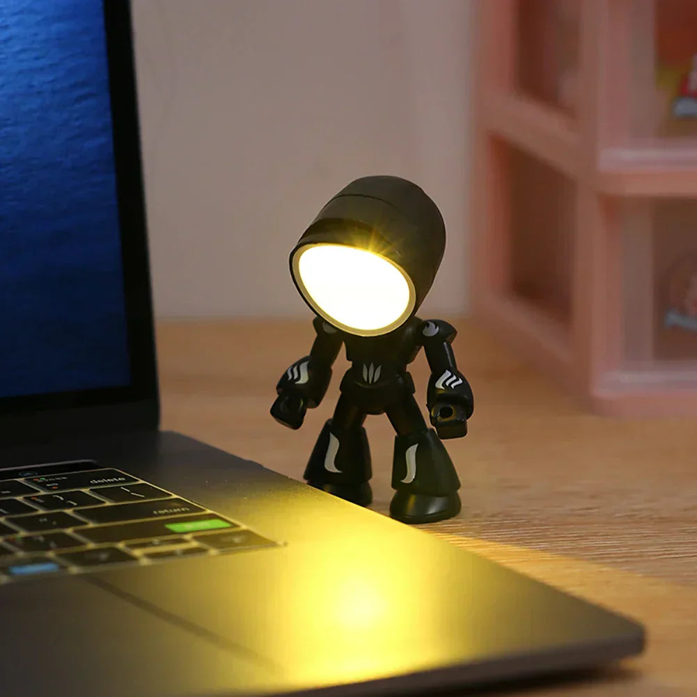 RoboGlow – Söt Robot Skrivbordslampa med LED för Barnrum &amp; Kontor