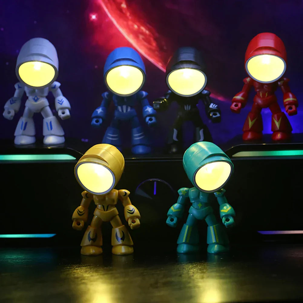 RoboGlow – Söt Robot Skrivbordslampa med LED för Barnrum &amp; Kontor