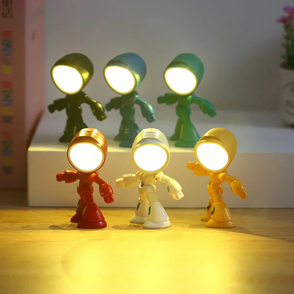 RoboGlow – Söt Robot Skrivbordslampa med LED för Barnrum &amp; Kontor
