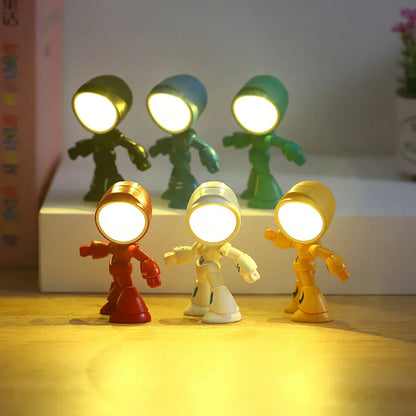 RoboGlow – Söt Robot Skrivbordslampa med LED för Barnrum &amp; Kontor
