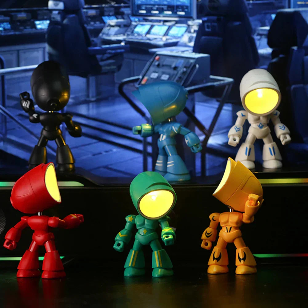 RoboGlow – Söt Robot Skrivbordslampa med LED för Barnrum &amp; Kontor
