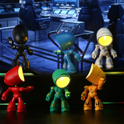 RoboGlow – Söt Robot Skrivbordslampa med LED för Barnrum &amp; Kontor