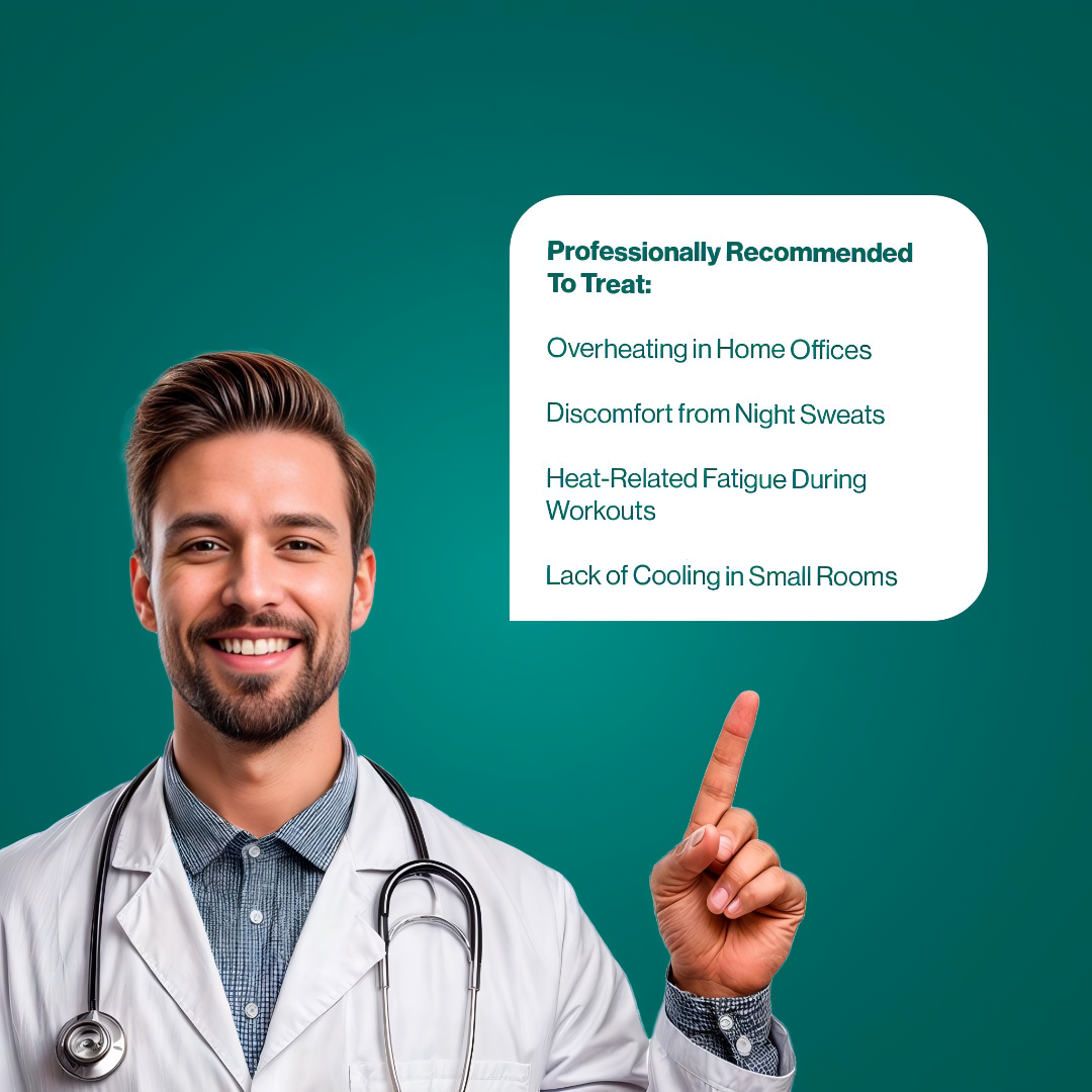 Carvallo Mini Luftkylare med PolarWave-teknologi | Extremt Tyst & Uppladdningsbar | Bärbar & Energibesparande | För Kontor, Sovrum & På Färden