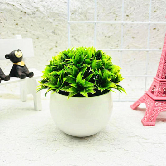 Minimalistisk konstgjord boxwood bonsai kruka dekoration