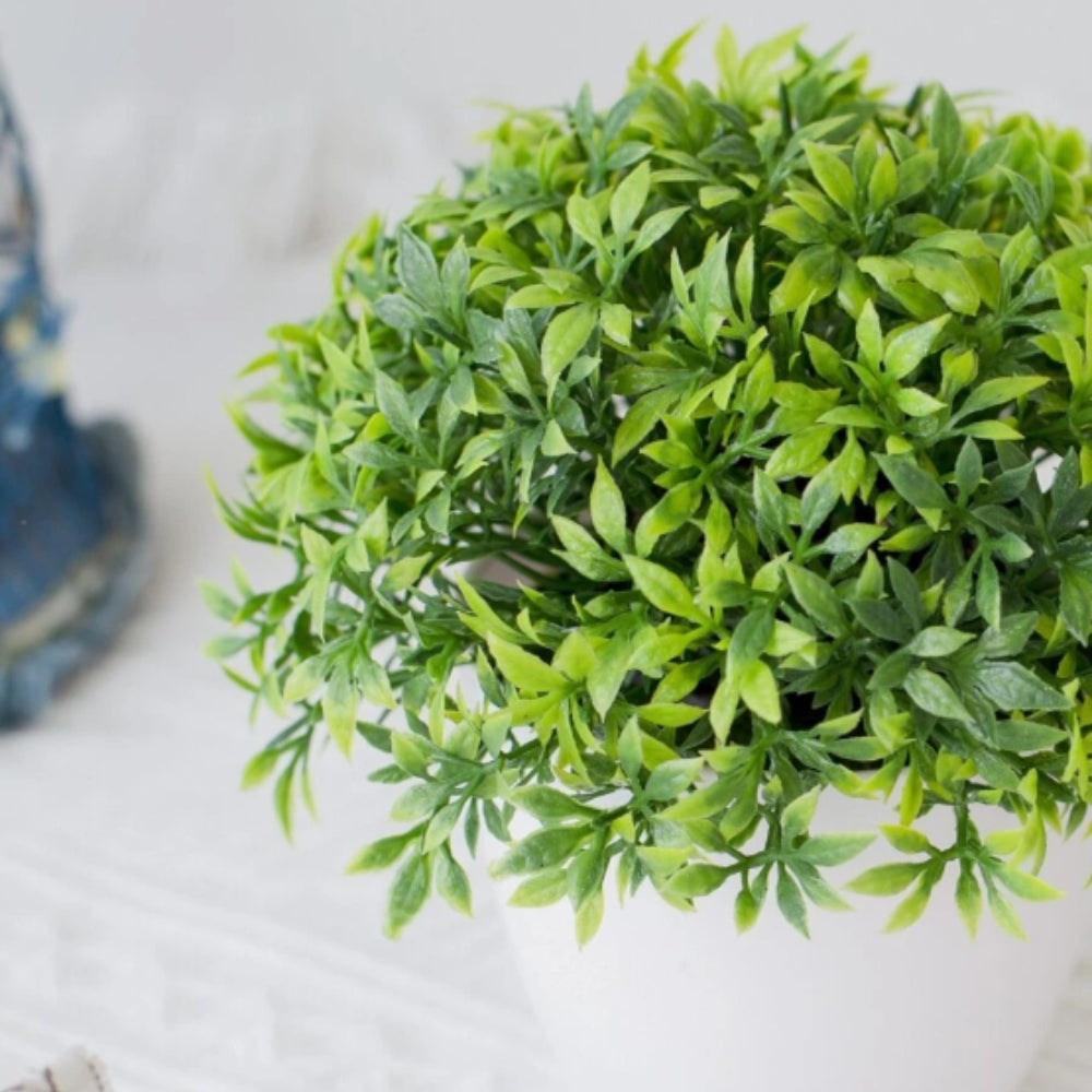 Minimalistisk konstgjord boxwood bonsai kruka dekoration