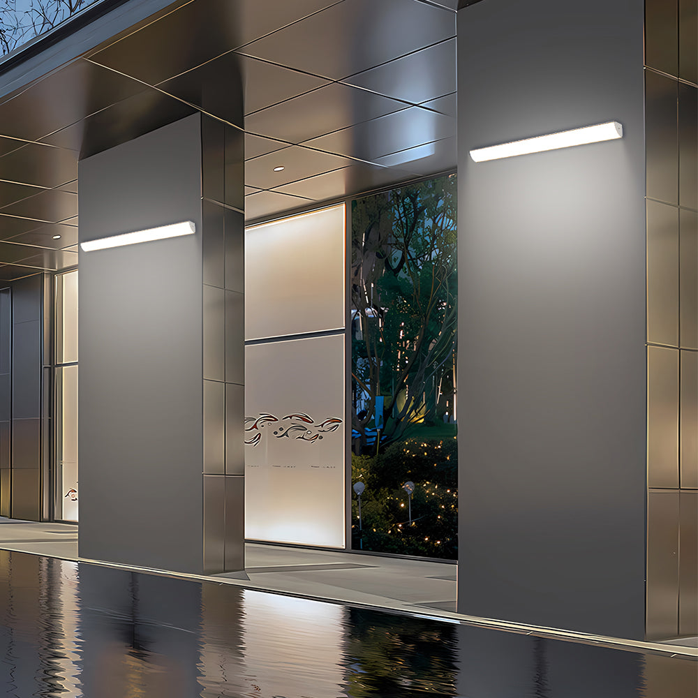 Utomhus LED Vägglampa | 23.6–59 x 2 tum | Minimalistisk Aluminium &amp; PVC | IP65 Vattentät | Energisparande Armatur | Brick by Brick