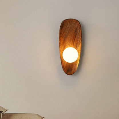 Minimalistisk Massiv Trä Vägglampa