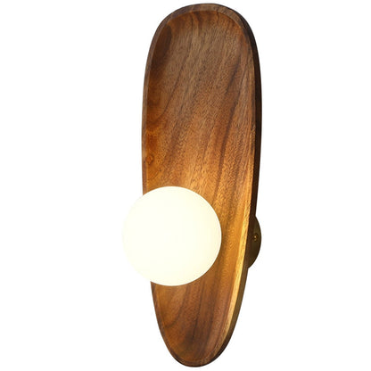 Minimalistisk Massiv Trä Vägglampa