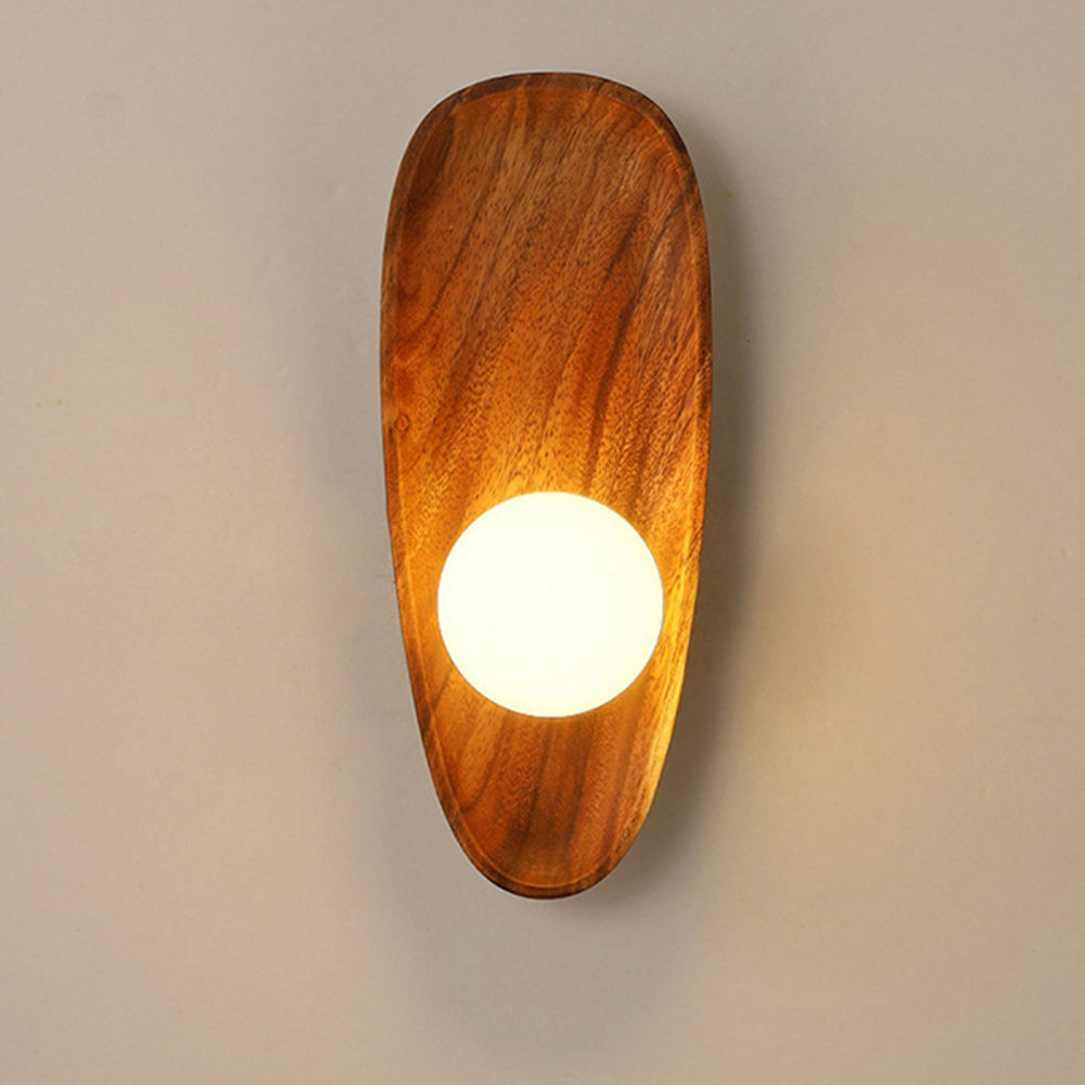 Minimalistisk Massiv Trä Vägglampa