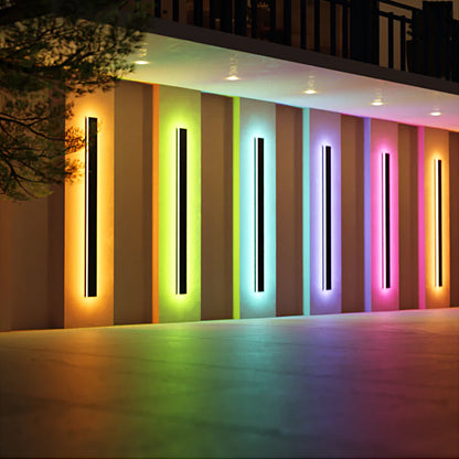 Modern svart LED utomhusvägglampa