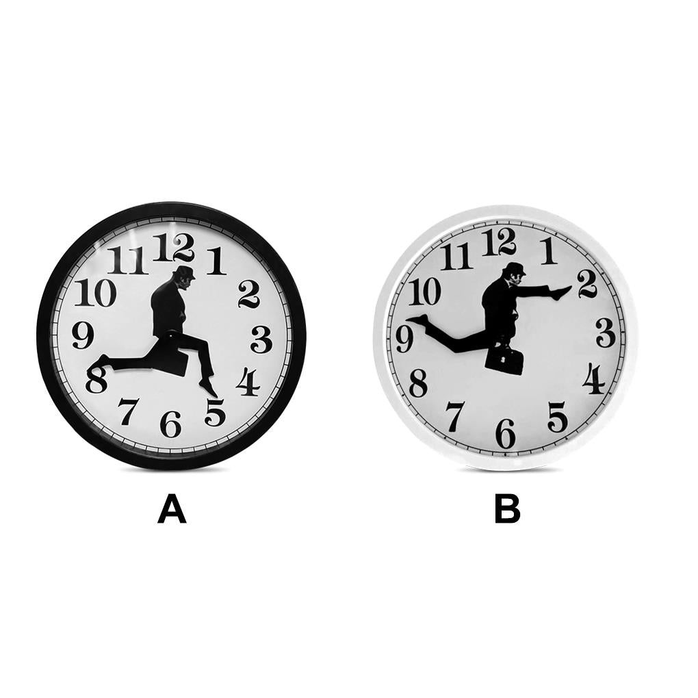 Carvallo – Kreativt väggur med unik illustration av rörlig man och coola siffror