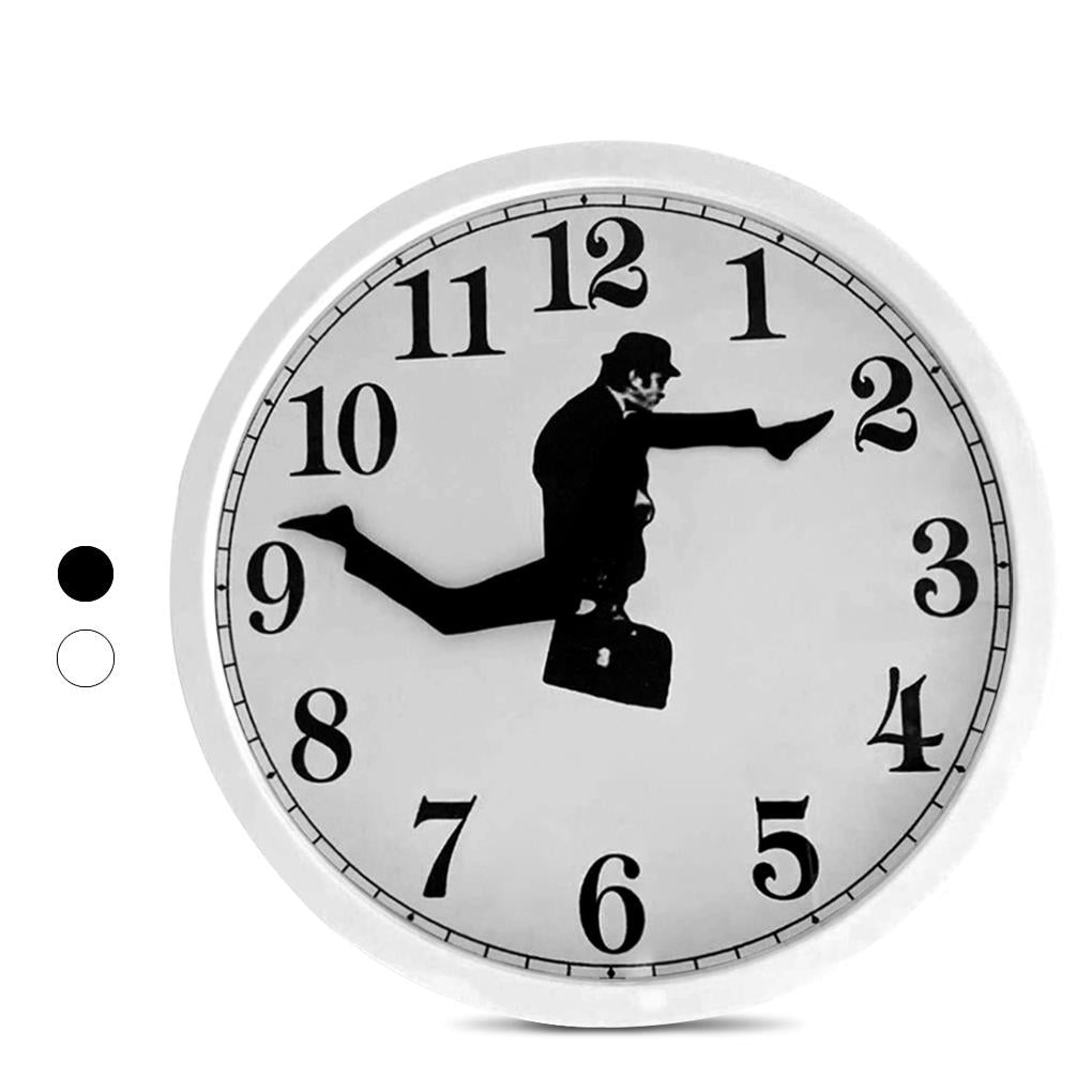 Carvallo – Kreativt väggur med unik illustration av rörlig man och coola siffror