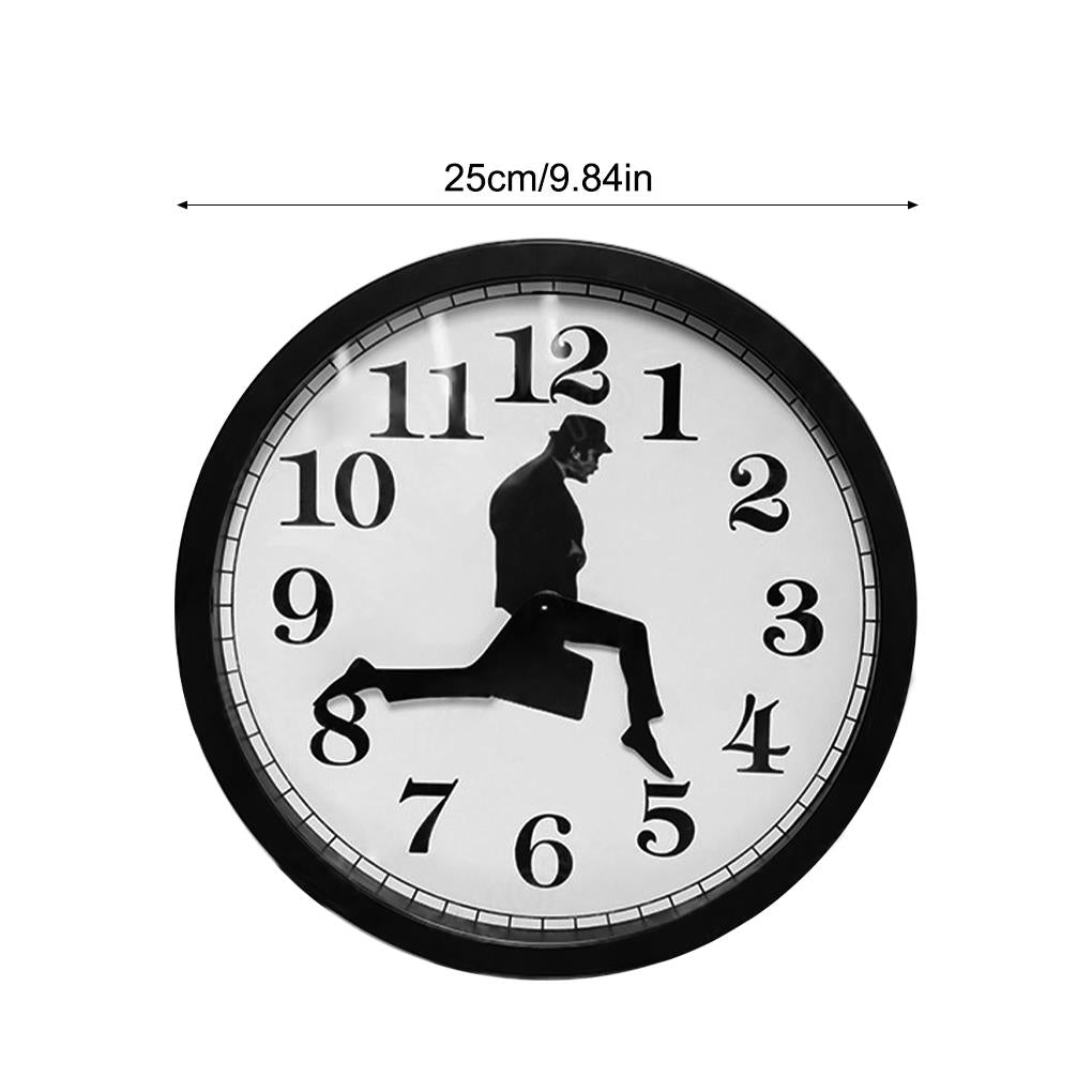 Carvallo – Kreativt väggur med unik illustration av rörlig man och coola siffror