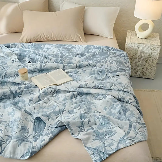 Mirel All-Season Bomull Blommig Filt