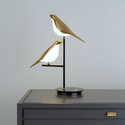MisterBird LED-skrivbordslampa – Postmodern fågeldesign, Justerbar ljusstyrka, Energieffektiv belysning