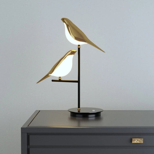 MisterBird LED-skrivbordslampa – Postmodern fågeldesign, Justerbar ljusstyrka, Energieffektiv belysning
