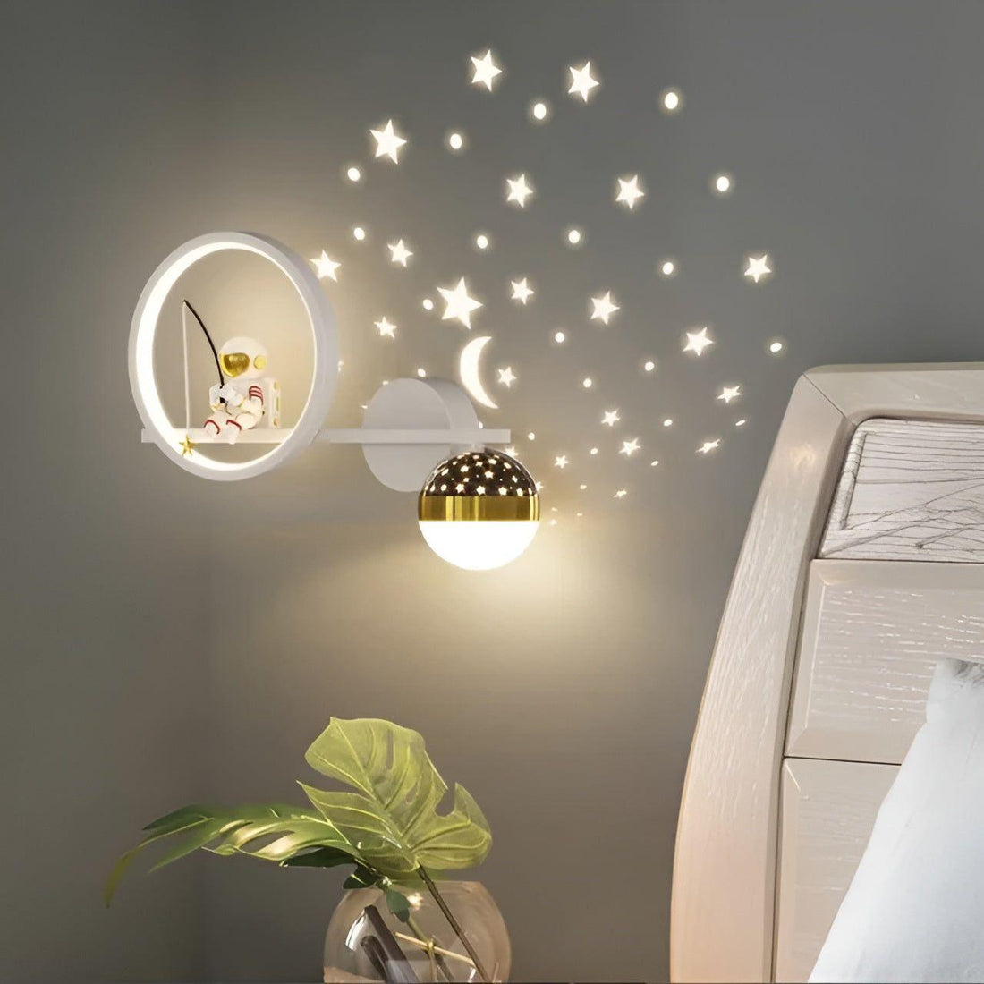 AstroGlow Lampa - Modern Barn Stjärnhimmel Projektor LED Vägglampa
