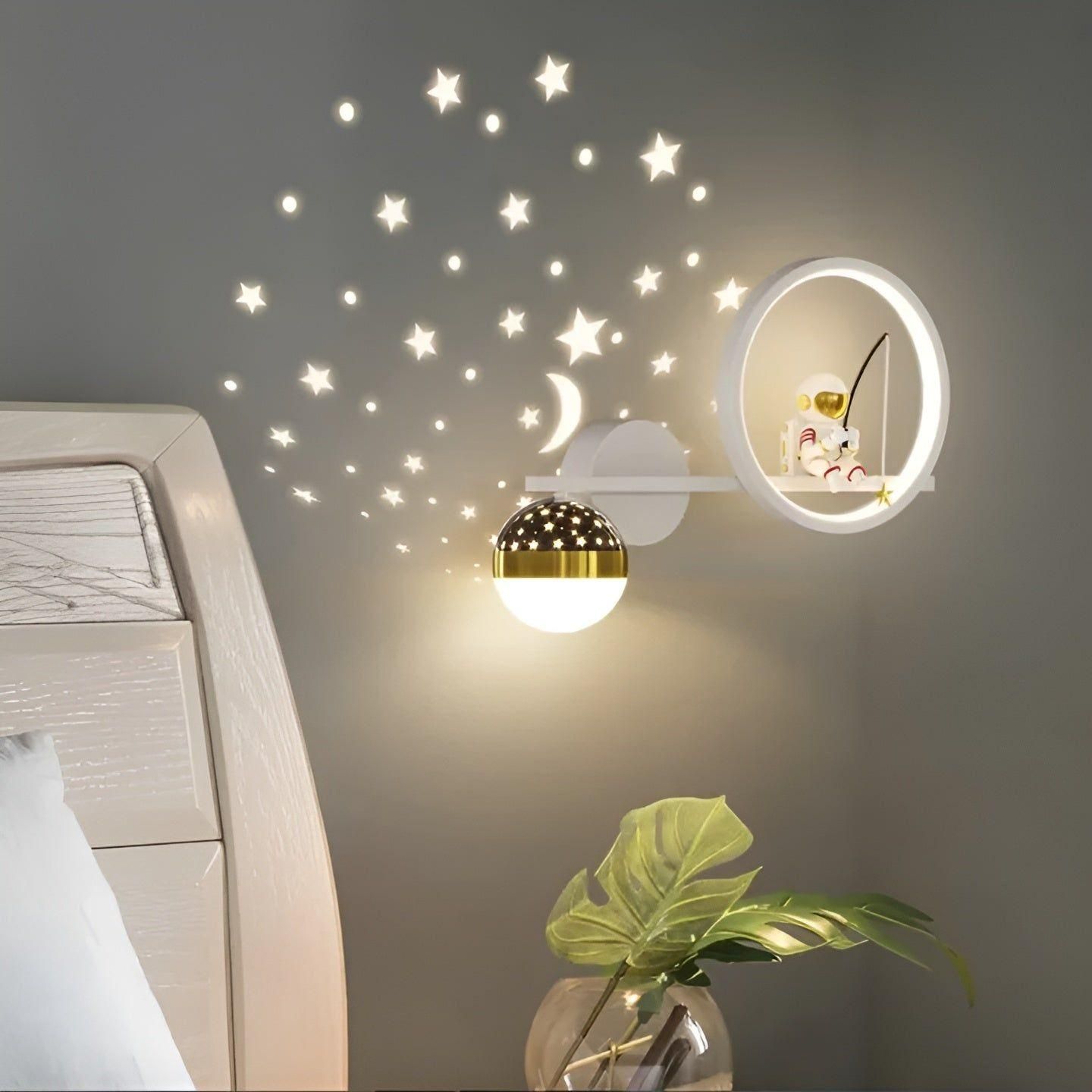 AstroGlow Lampa - Modern Barn Stjärnhimmel Projektor LED Vägglampa