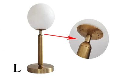 LuminousOrb - LED Glasboll Mässing Bordslampa