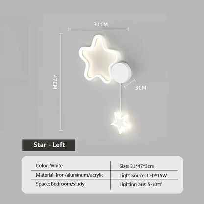LumiDroom - Moln Stjärna Måne LED-Vägglampa
