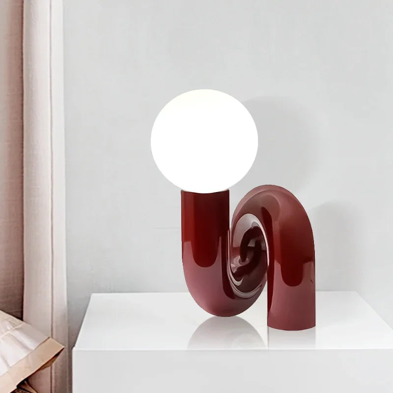 Samtida Glas Sphere Lamp - Modern Bordslampa