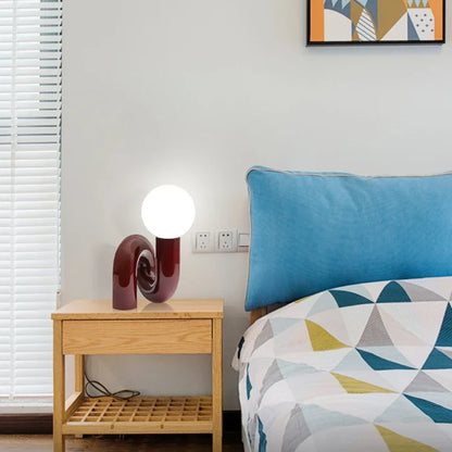 Samtida Glas Sphere Lamp - Modern Bordslampa