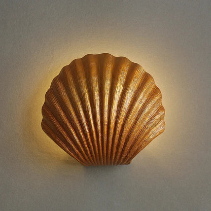 CoastalGlow - Skaldjurs Vägglampa Maritim LED Belysning för Vardagsrum &amp; Hall