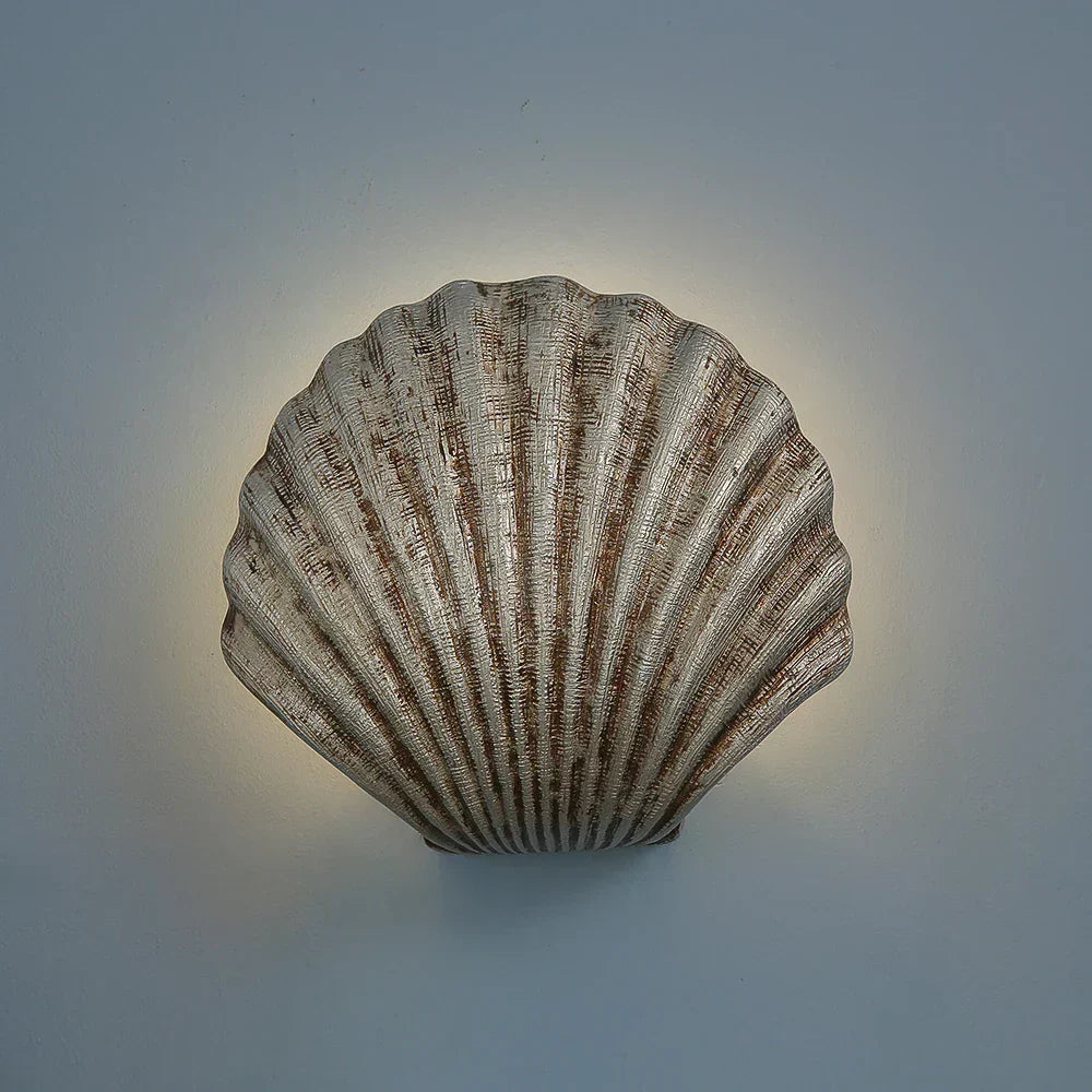 CoastalGlow - Skaldjurs Vägglampa Maritim LED Belysning för Vardagsrum &amp; Hall