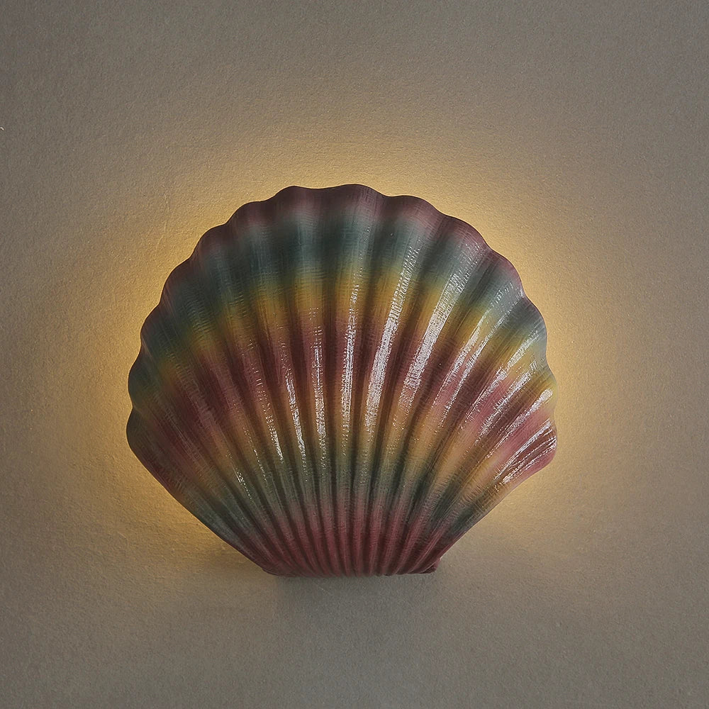 CoastalGlow - Skaldjurs Vägglampa Maritim LED Belysning för Vardagsrum &amp; Hall