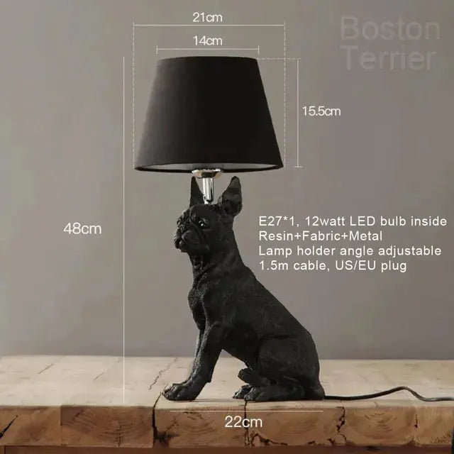 Carvallo - Art Déco Bordslampa i Form av Hund