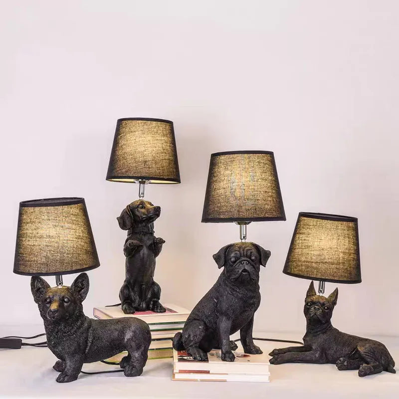 PupArt - Art Deco Valp Tafellampa