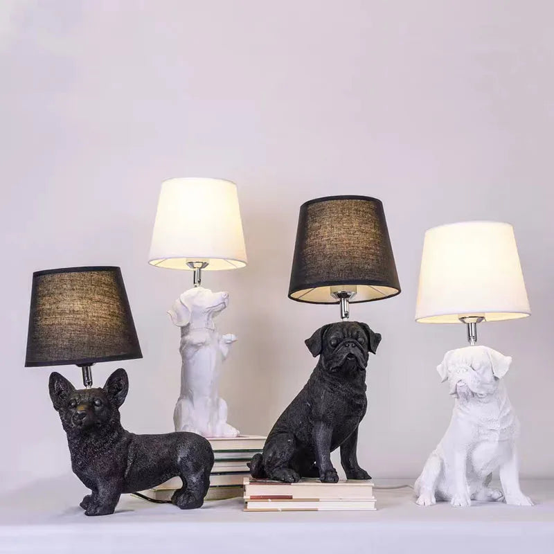 PupArt - Art Deco Valp Tafellampa