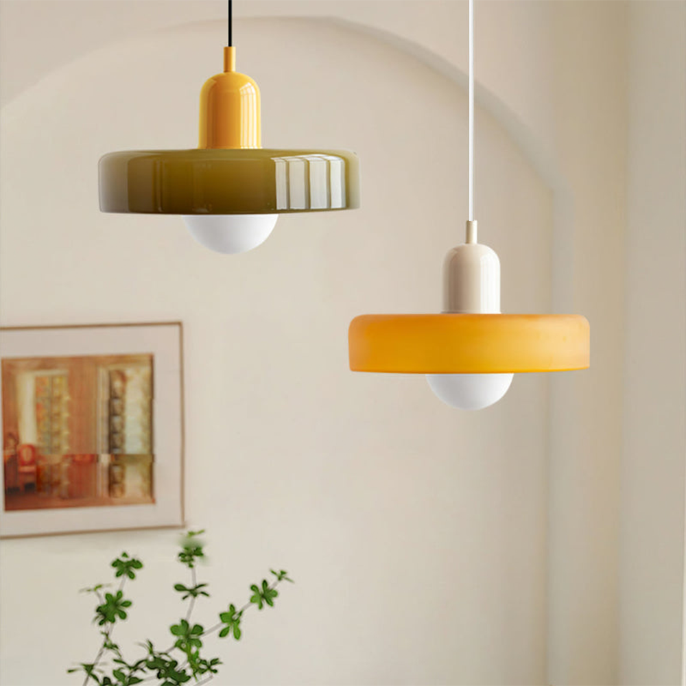 Bauhaus Färgglad Glas Hänglampa