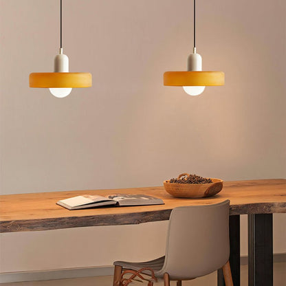 Lunari Halo | Pendellampa i färgat glas i Bauhaus-stil