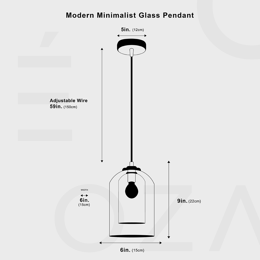 Modern minimalist glas hänglampa