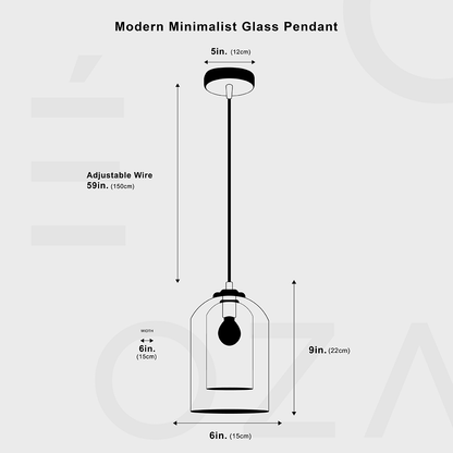 Modern minimalist glas hänglampa