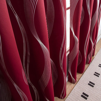 Modern Wave Pattern Blackout Gardin
