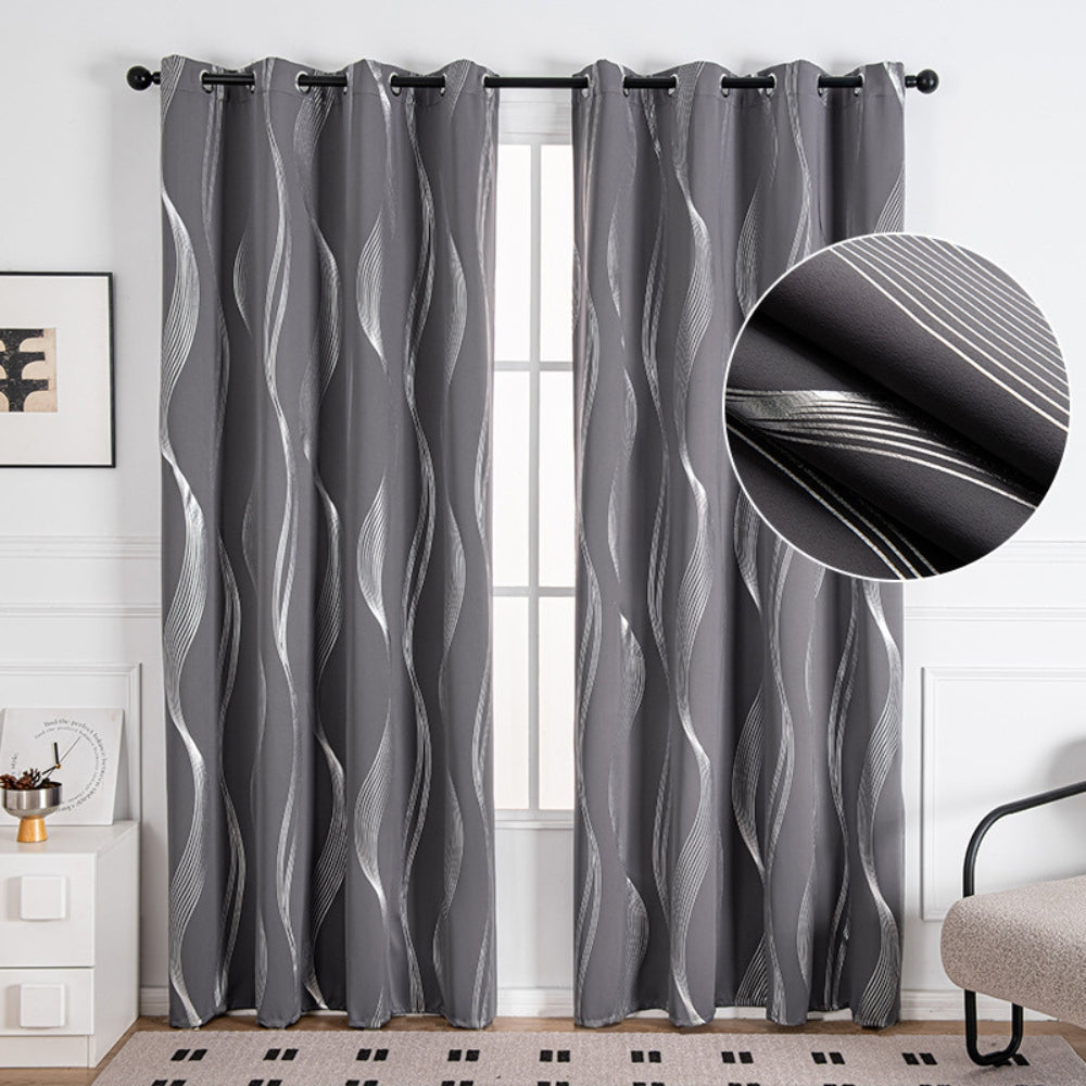 Modern Wave Pattern Blackout Gardin