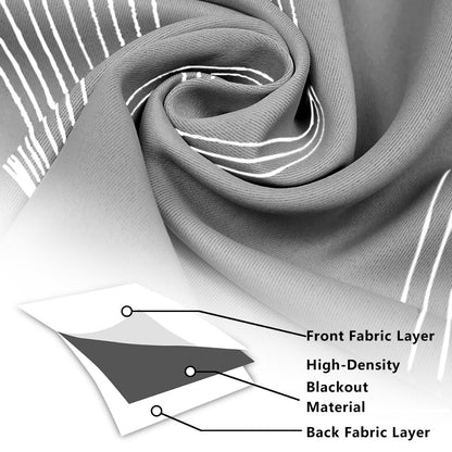 Modern Wave Pattern Blackout Gardin