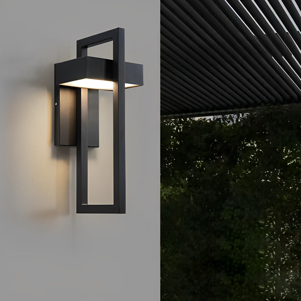 Utomhus Vägglampa Modern Svart LED Lampa