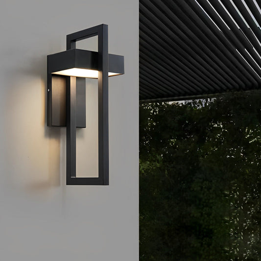 Utomhus Vägglampa Modern Svart LED Lampa