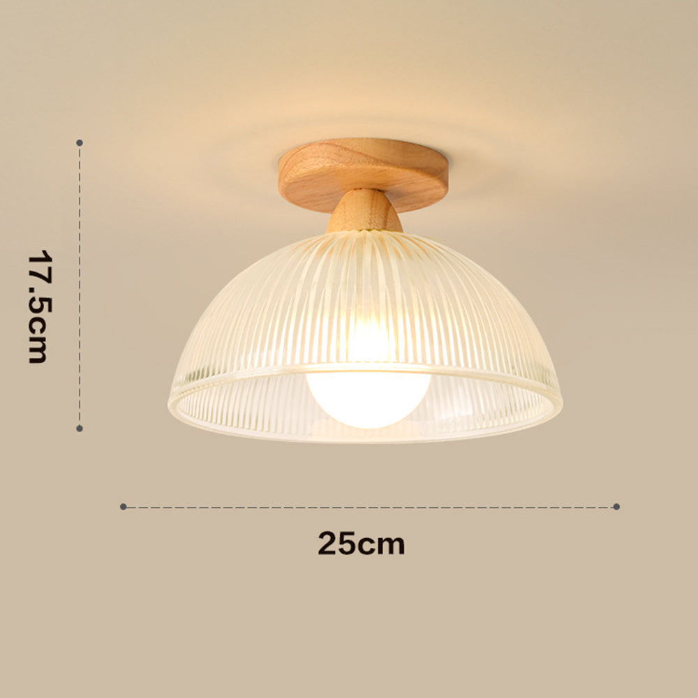 Massivträ och Glas Modern Taklampa