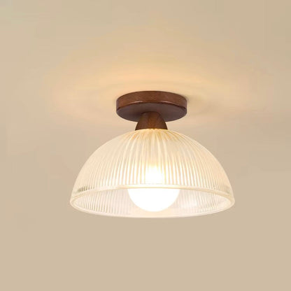 Massivträ och Glas Modern Taklampa