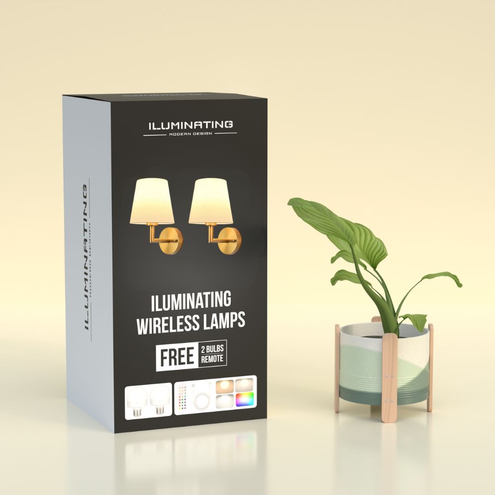 SoftBeam – Sladdlös lampa med textilstruktur | 1+1 Gratis