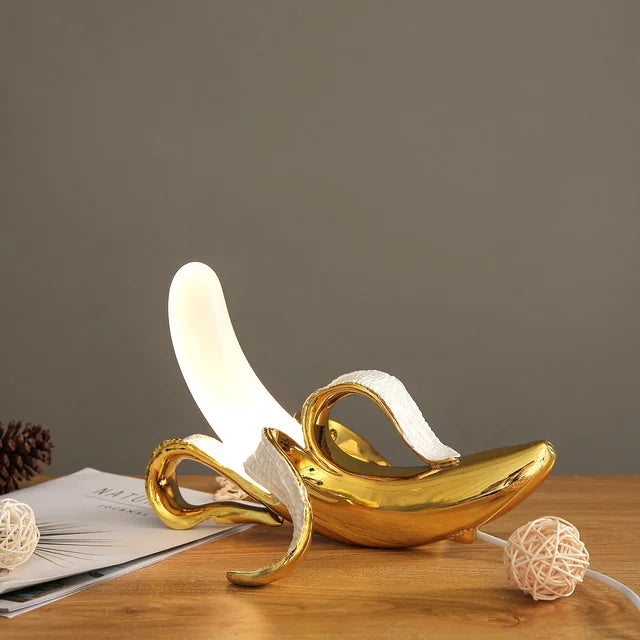 BananaGlow - Dekorativ Bananlampa – Unik LED Bordslampa